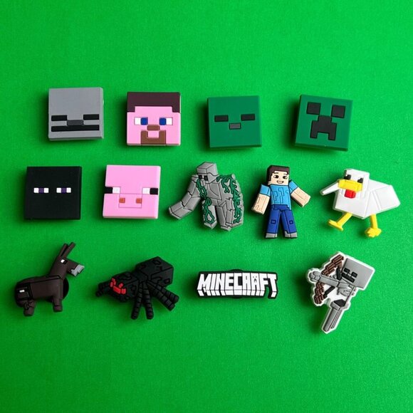 Minecraft Crocs Shoe Charms Set of 13 - jibbitz Charms - Picture 1 of 3